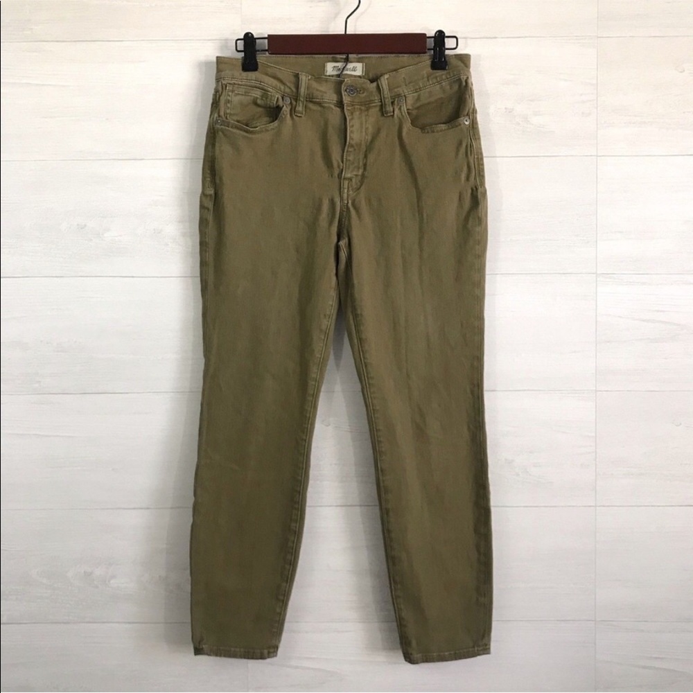 Madewell Moss Green High Riser Skinny Crop Pant